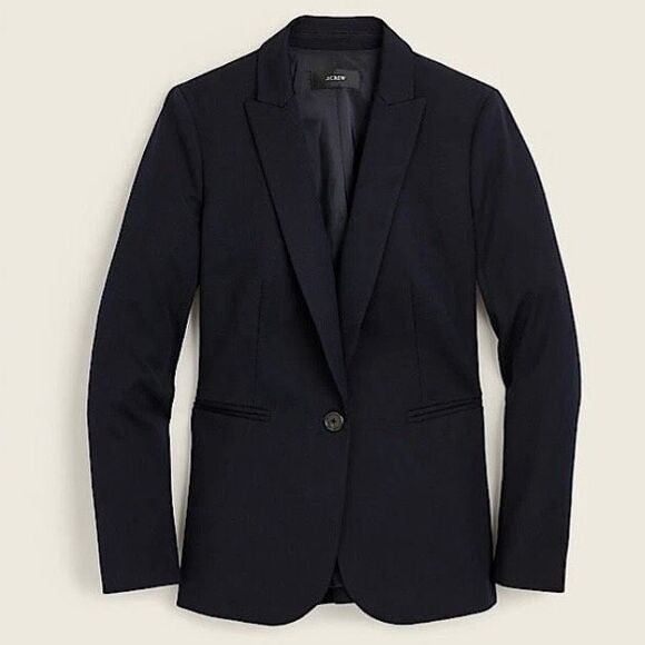 J. Crew Women’s Blazer size 0 petite Cotton Blend Black - Picture 1 of 9